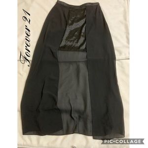 Forever 21 Striking Open Front Maxi Skirt